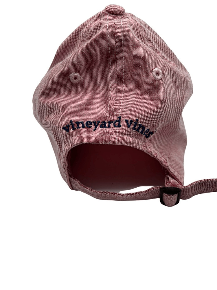 Vineyard Vines Distressed Hat Cap Adjustable Back Strap Whale Pink One Size