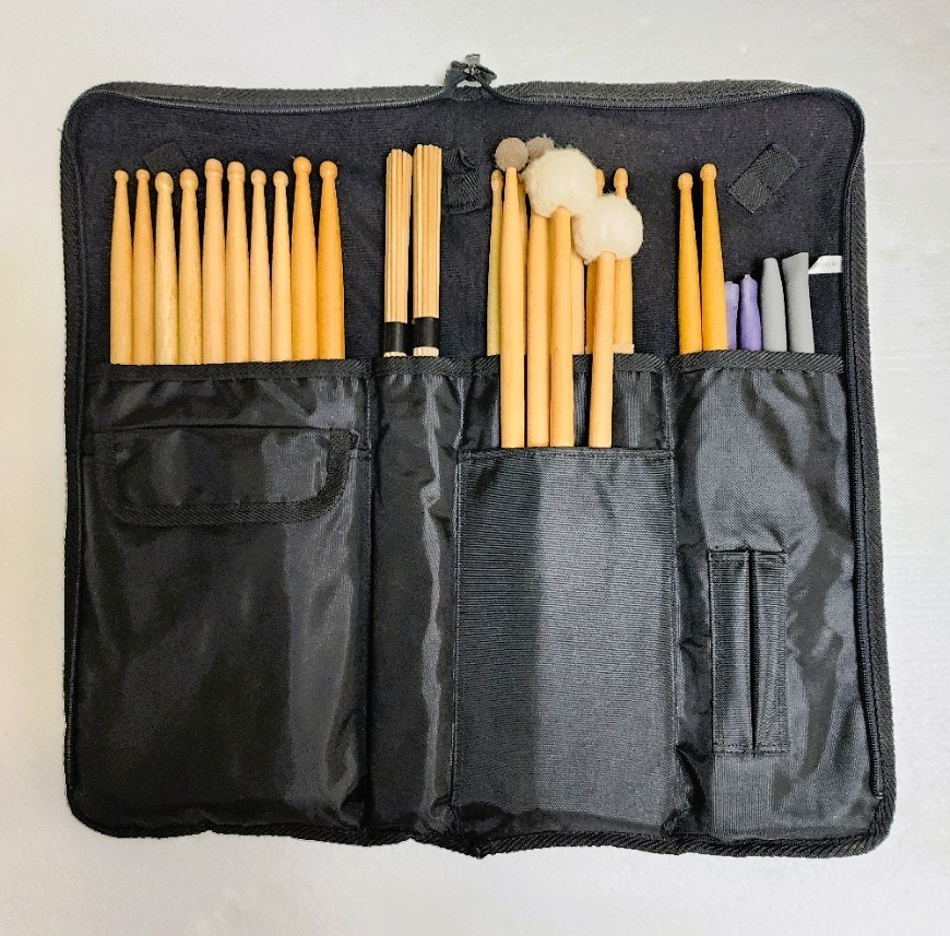 Promark Drumstick Bag with drumsticks & brushes