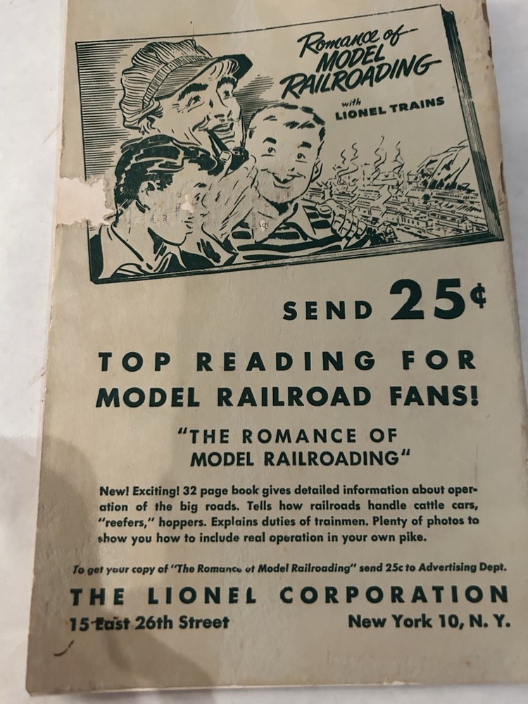 Instructions For Assembling and Operating Lionel Trains - 1951