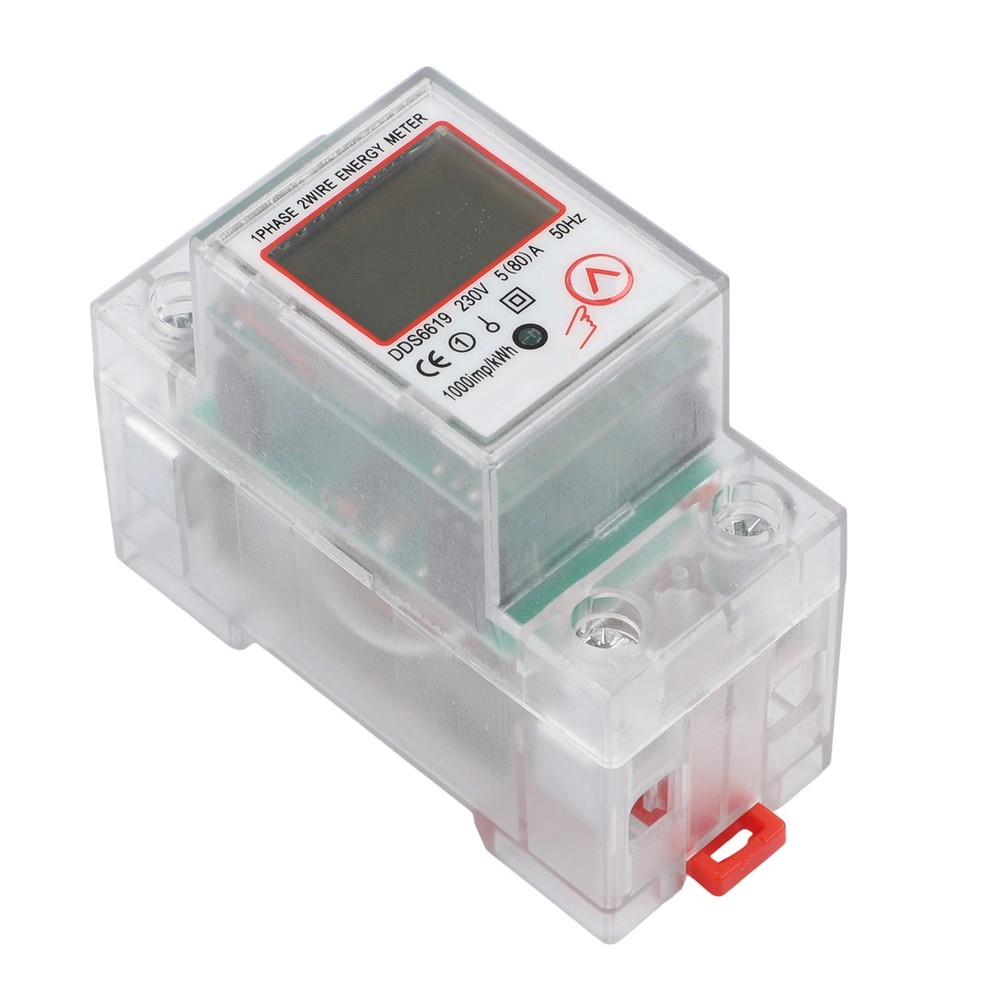 80A Maximum Current Single Phase Energy Meter kWh Voltage Current Power