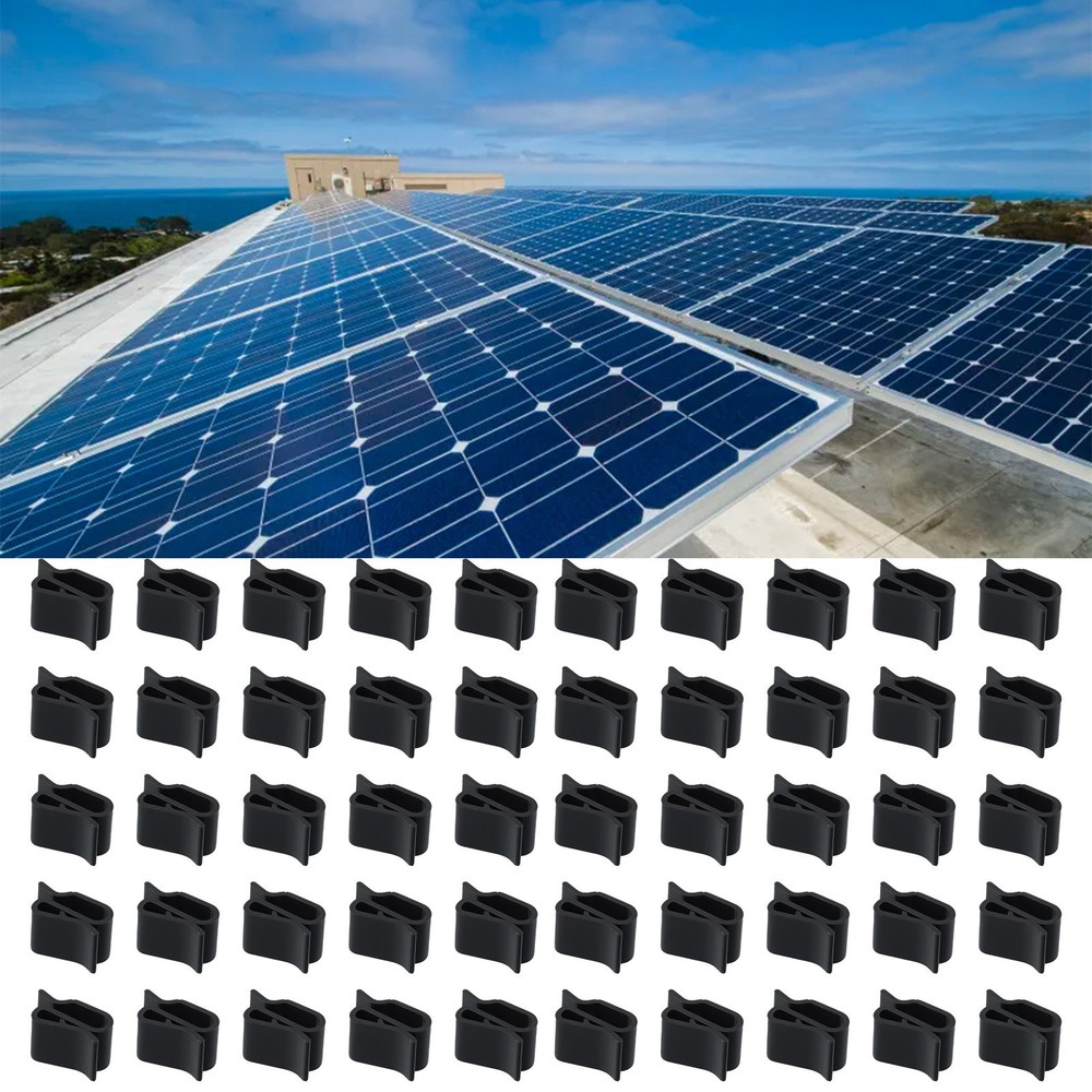 Solar Panel Clip Cable Mount Outdoor Plastic Temperature Resistant 2 Lines