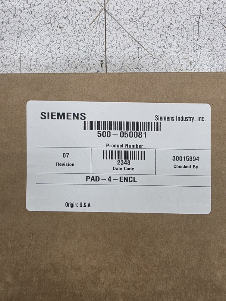 Siemens Pad-4 Enclosure