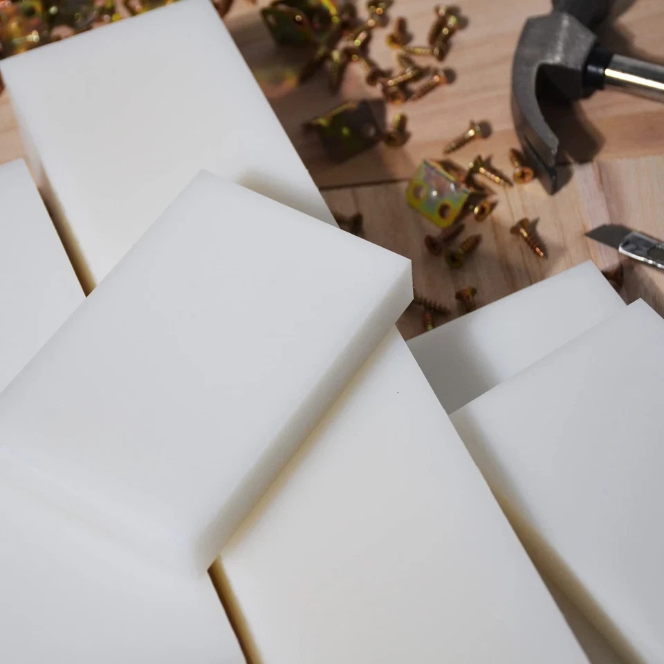 HDPE Block WhitePE Polyethylene Rectangular Solid Plastic Tapping（2" x 12" x 3"）