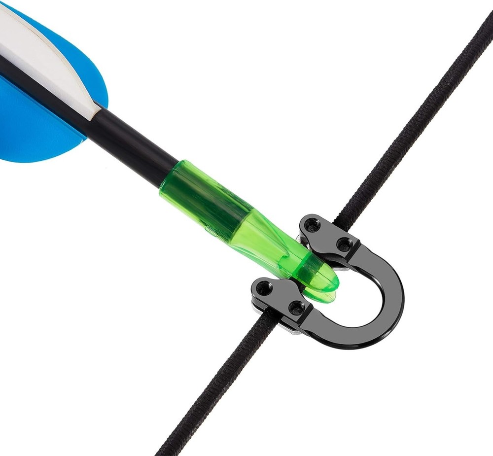 2 Sets Archery D Loop Compound Bow Metal U Nock D Ring Buckle Release