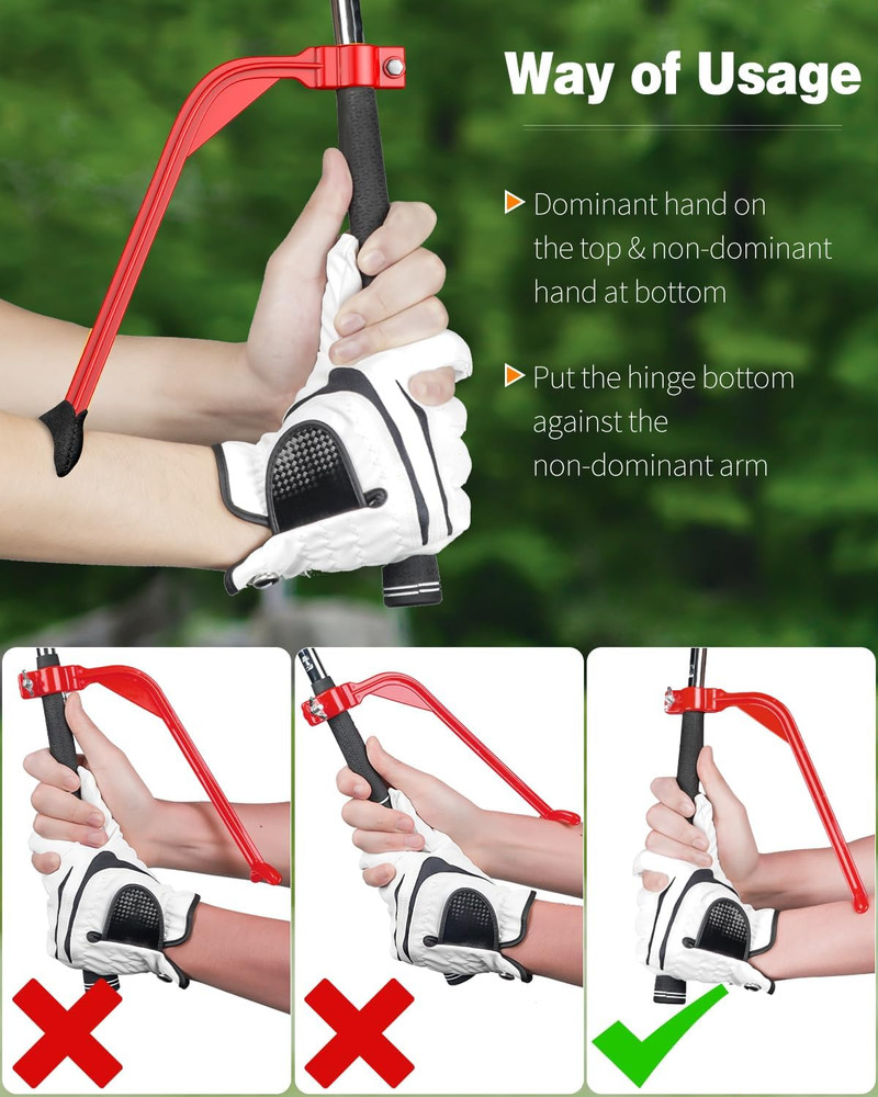 Golf Swing Training Aid Wrist Hinge Corrector Arm Posture Trainer Tool Beginners