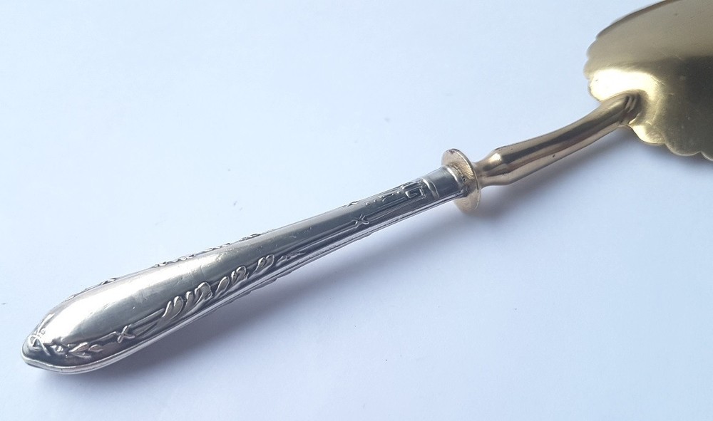 Unusual Serving Spoon Silver around 1900 M795