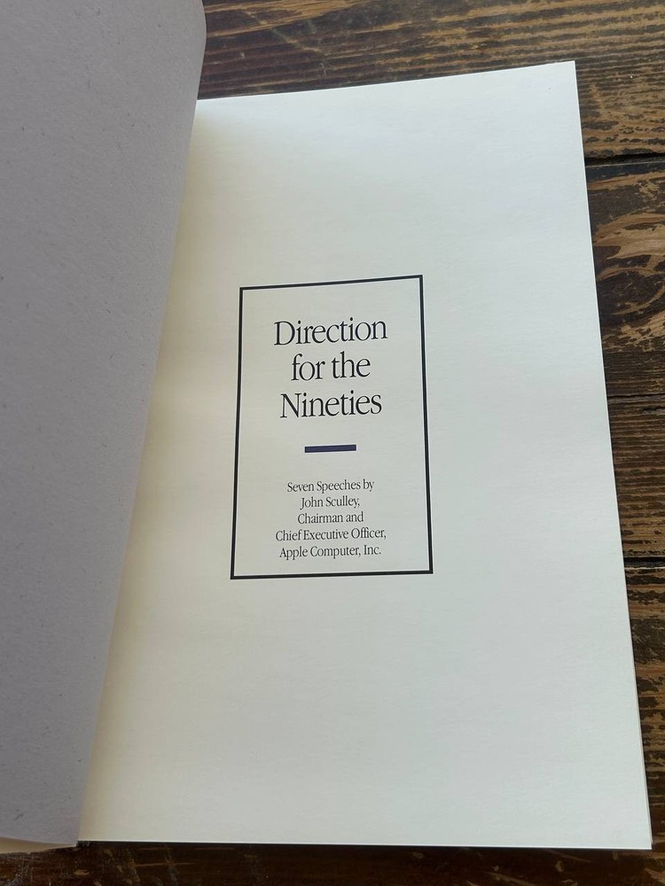 Apple Direction for the Nineties John Sculley 1988 Booklet Apple Computer