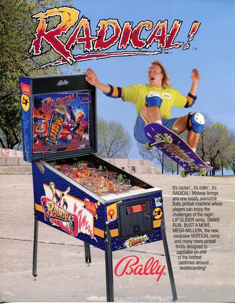Radical Pinball Flyer Mint / Brochure / Ad