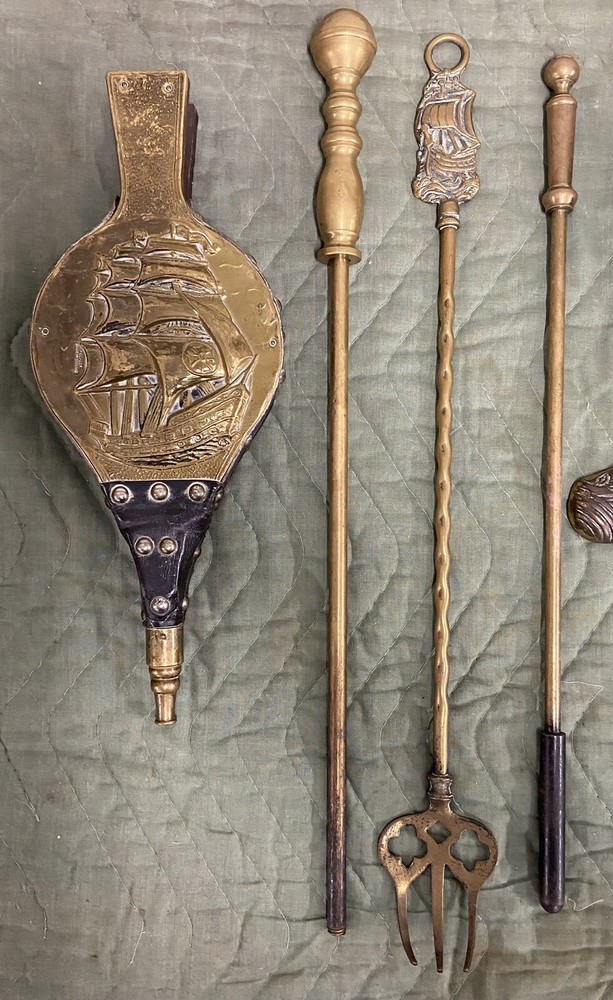 Antique Fireplace Accessories x8 (Please Read Description)