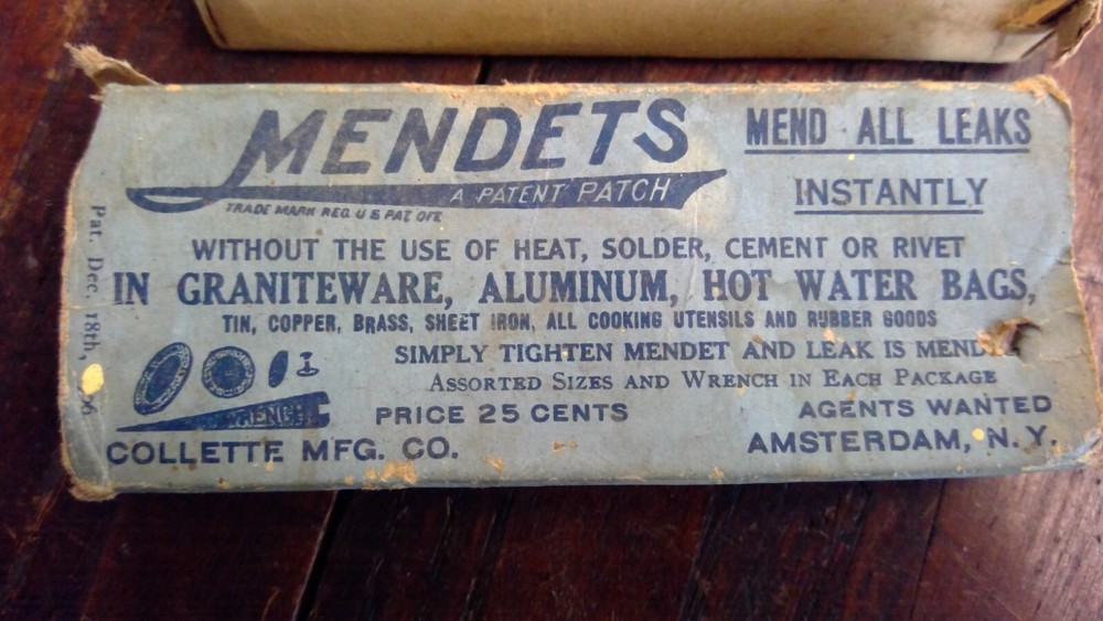 Mendets Graniteware Mending Lot, Original Box