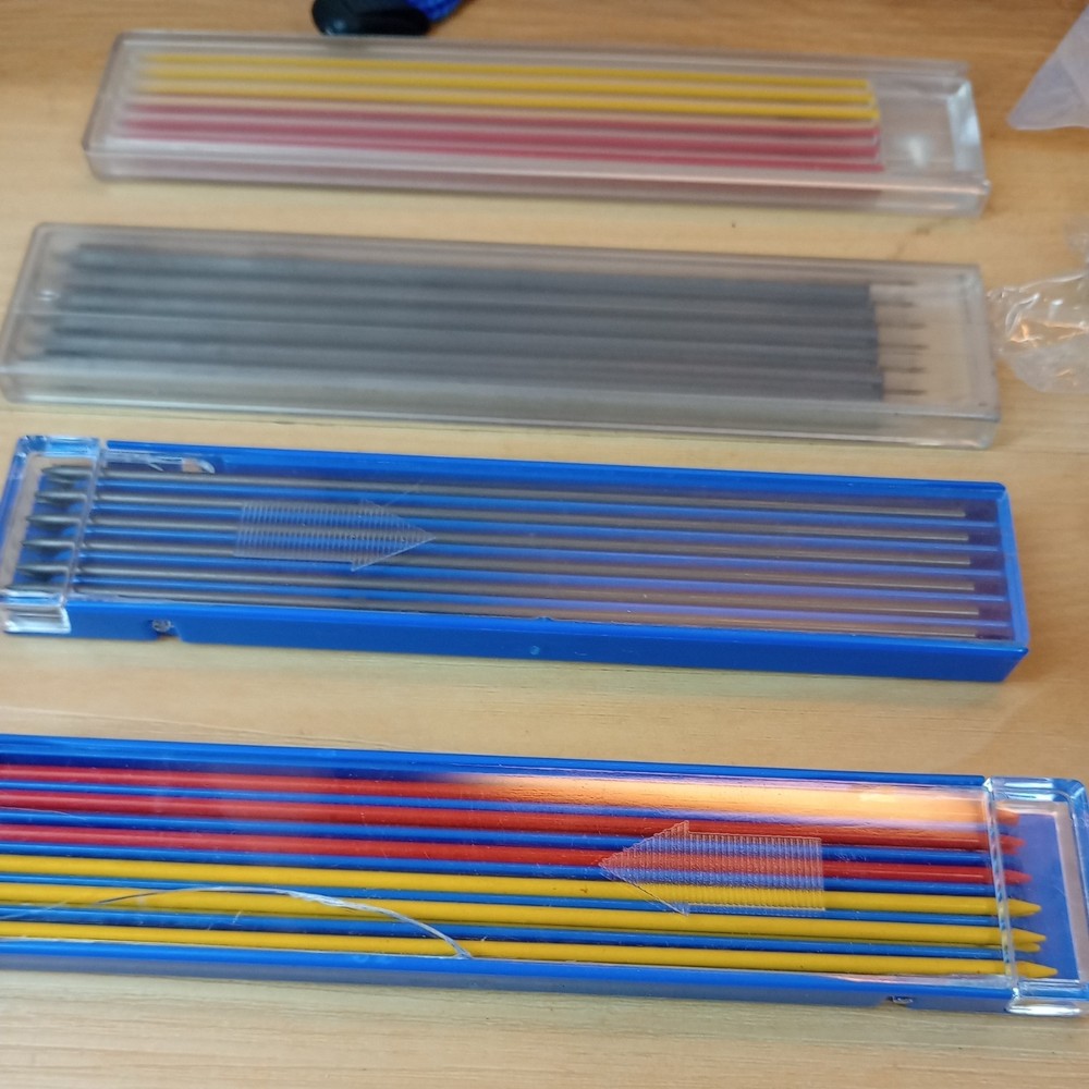 32x Carpenter Pencil Set Deep Hole Marker Built-in Sharpener Carbide Scribe Mark