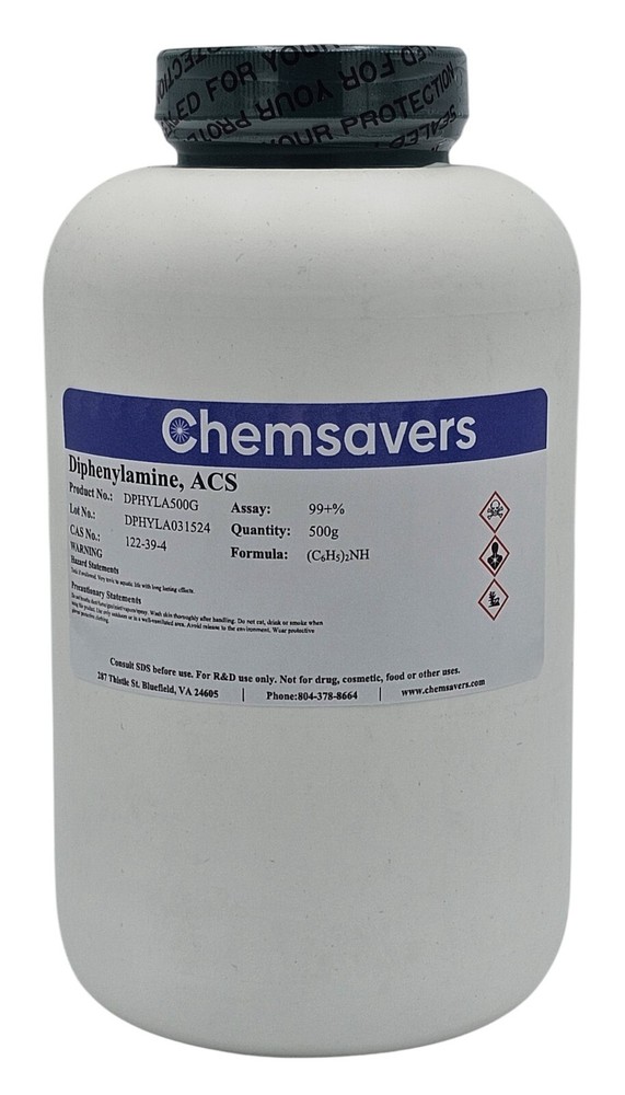 Diphenylamine, ACS, 99+%, 500g