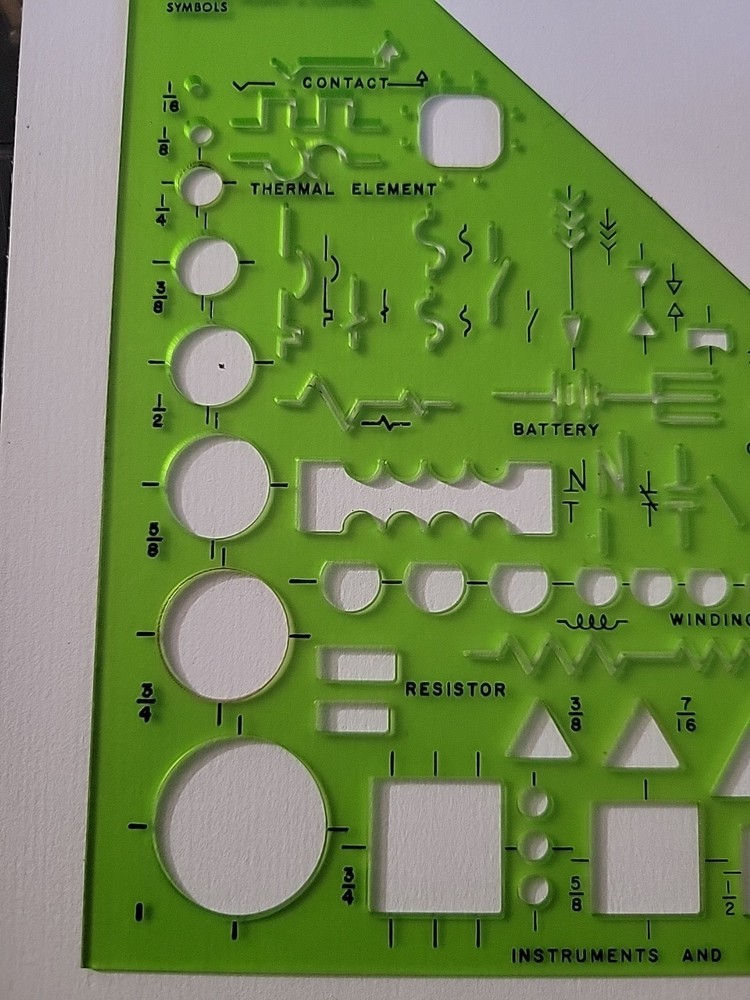 Berol Rapidesign Template - Electromaster - R-375