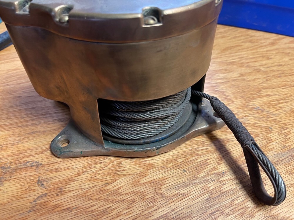 Brass sailboat winch