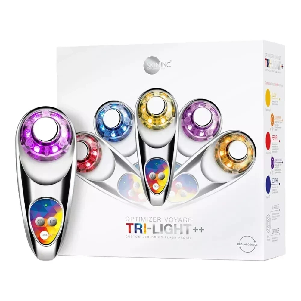 Skin Inc Optimizer Voyage Tri-Light++ Custom Flash Facial  - Chrome - Light Use