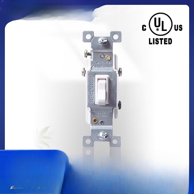 Two (2) Leviton ILLUMINATED Light Switch, GLOWS IN DARK, White, Single Pole, 15A