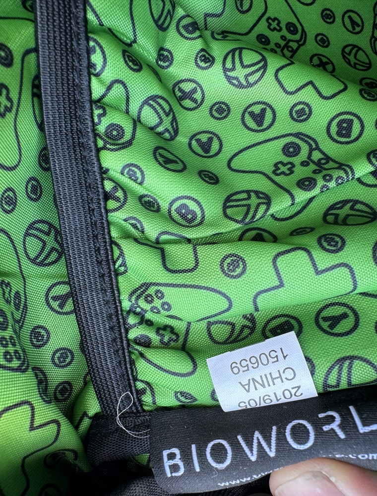 Bioworld 2019 Microsoft Xbox Backpack Black Green