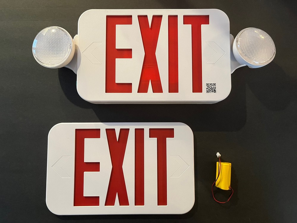 Morris 73040 New, Open box Combo LED Exit Emergency Light Double Sided