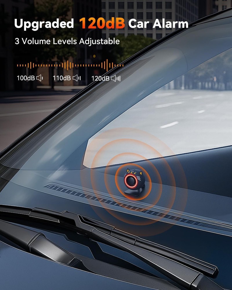Car Alarm System, 120dB System with Motion Sensor & Red...