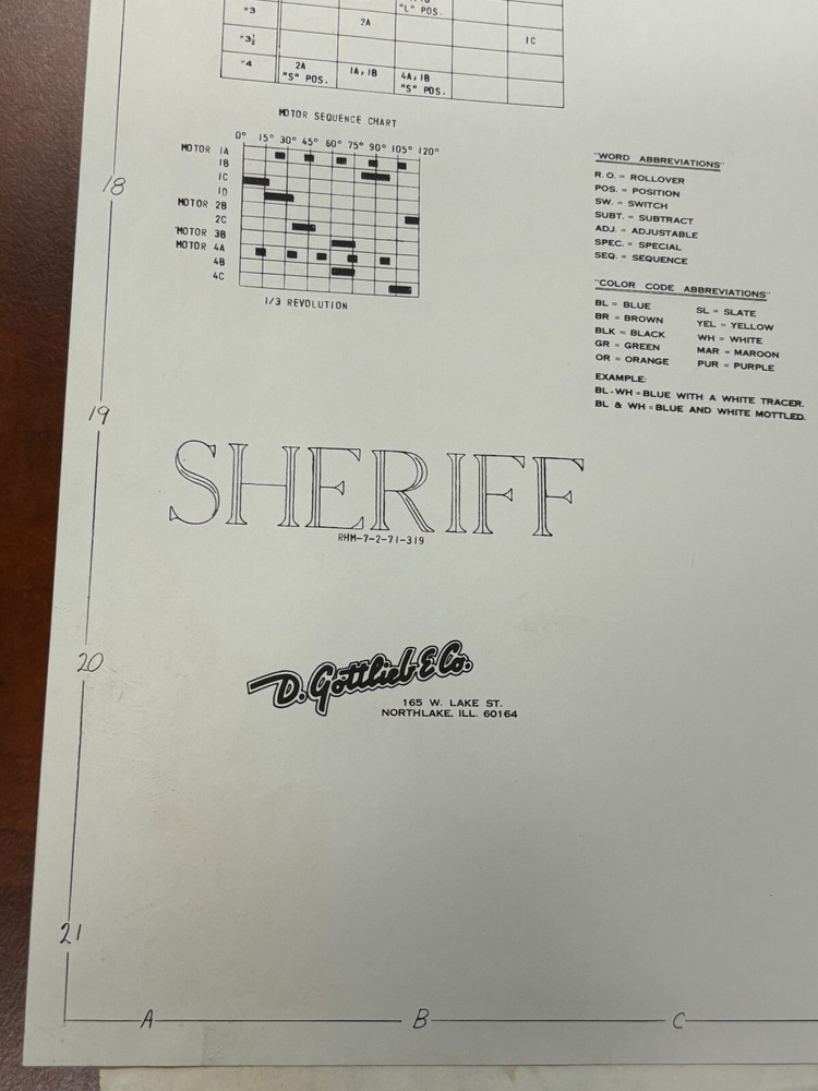 ORIGINAL-GOTTLIEB-SHERIFF-PINBALL-SCHEMATICS