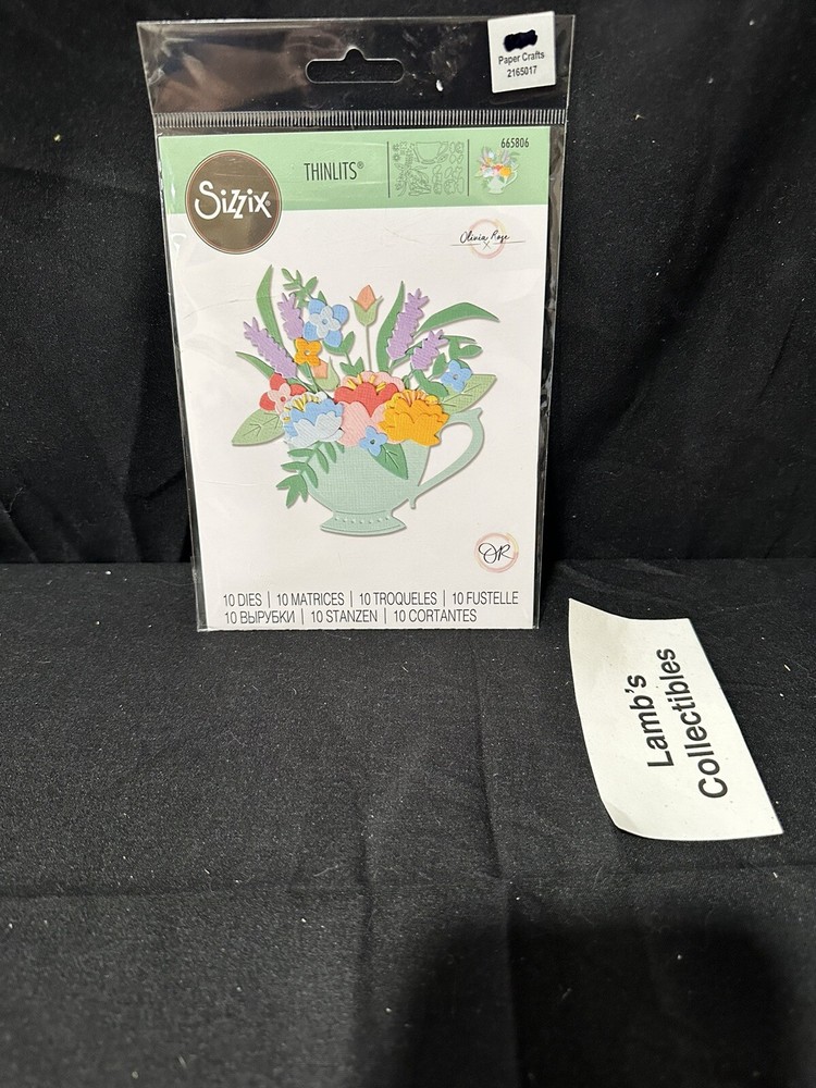 Sizzix Thinlits Tea Time 10 dies Ellison Educational Equip Scrapbooking 665806