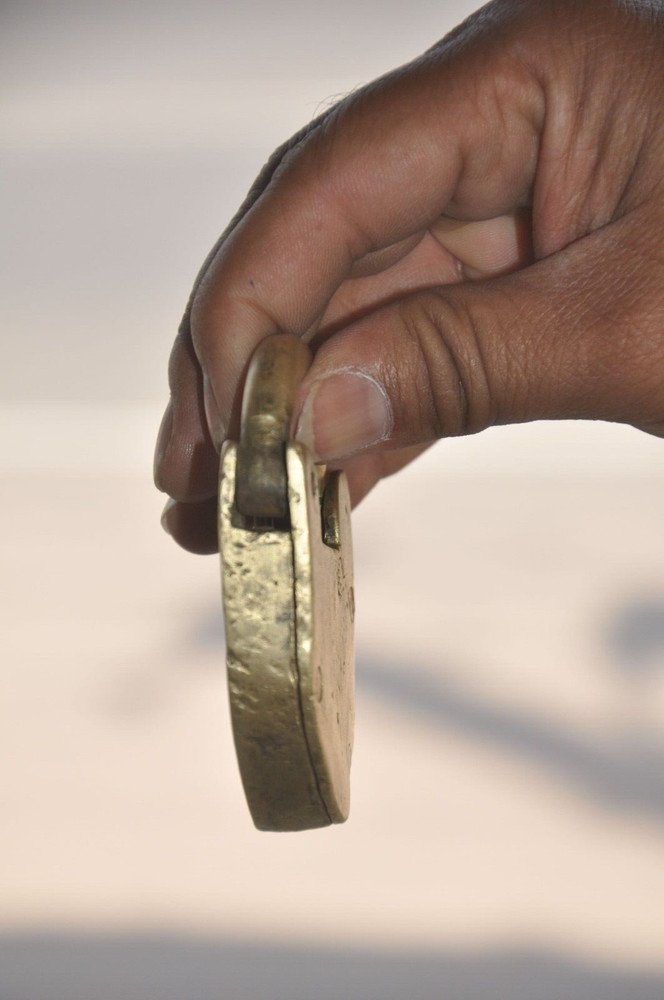Vintage Unique Shape Brass Fine Handcrafted Unique Shape Padlock