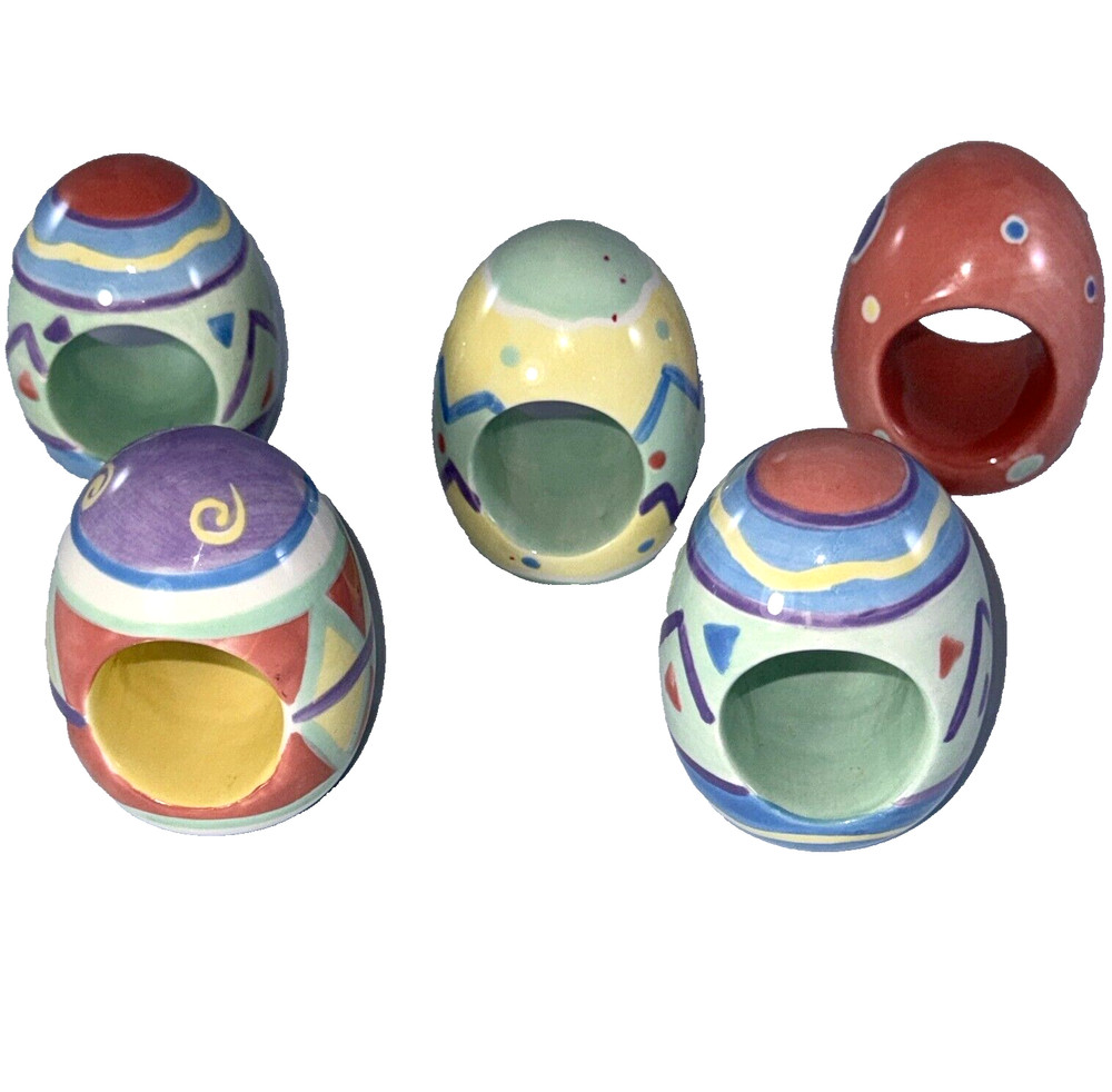 Ceramic Easter Egg Shaped Napkin Rings