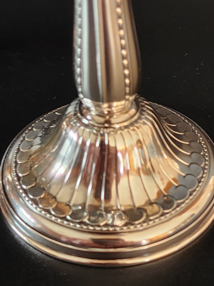 2 Gorham Sterling Silver Frontenac Tall Compotes Pair Footed 1932 7"