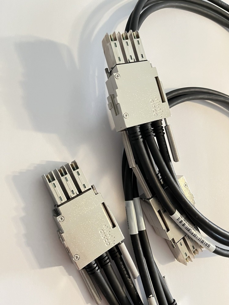 Lot of 2 Cisco STACK-T1-1M StackWise-480 1m Stacking Cable 800-40404-01 UNTESTED