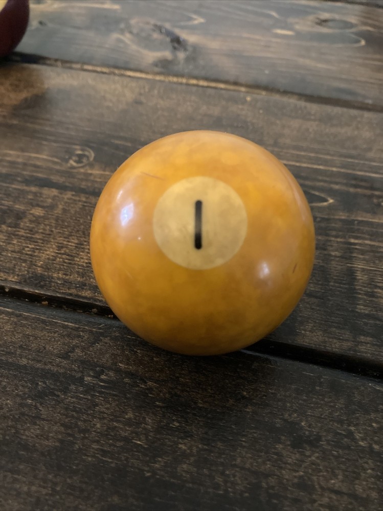 Vintage Replacement #1 Billiard Pool Ball 2 1/4" Diameter