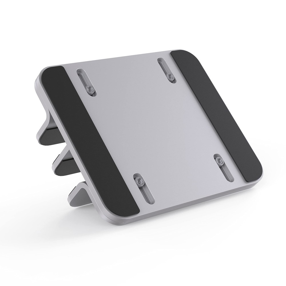JOKItech Double Aluminum Laptop Vertical Stand Organizer, Sturdy Silver