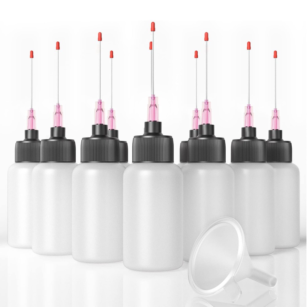 TITGGI 10 Pcs Needle Oiler (1 OZ), Precision Tip Applicator Translucent