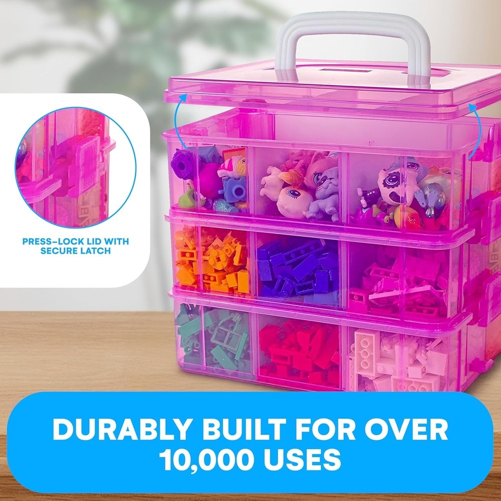 Lightweight and Customizable Bead Organizer with 18 Easy-Access Compartments