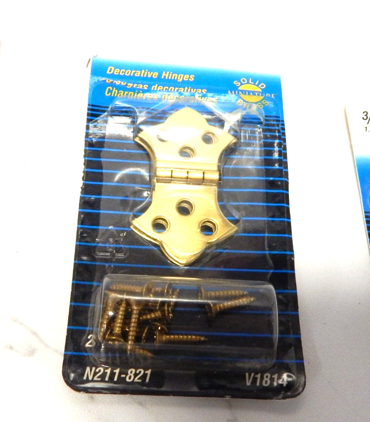 National Hardware Brass Decorative Hinges & Hasps -Some open packages