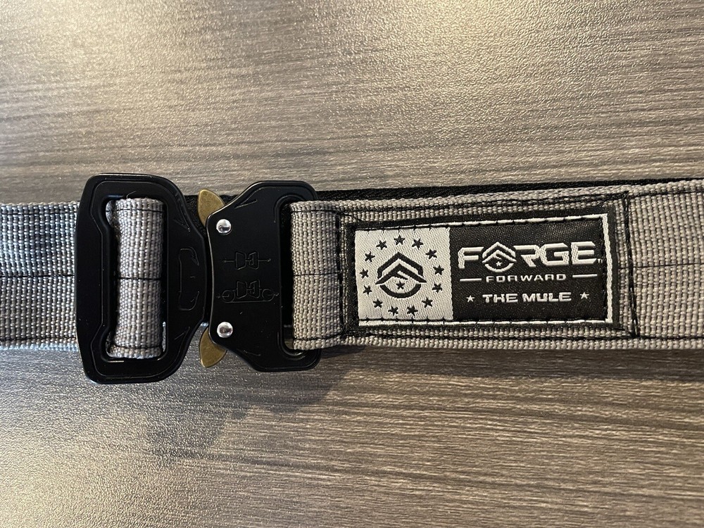 FORGE FORWARD, MULE, Money Belt. Size Medium. 34-38”. Grey