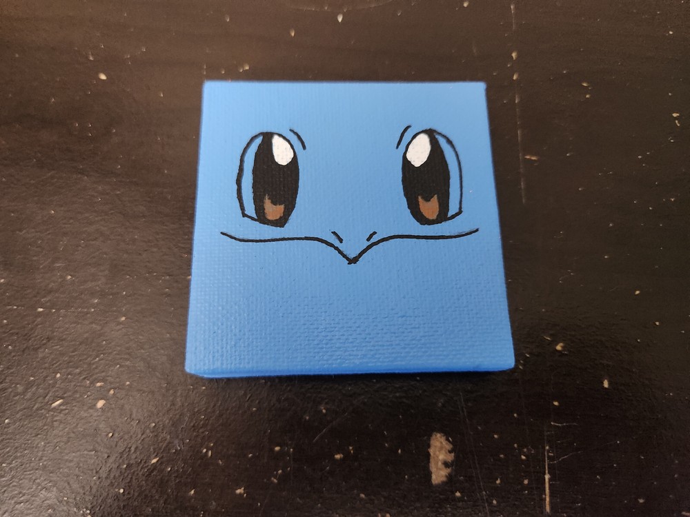 Handpainted Stretched Canvas Magnet Squirtle (*FAST SHIPPING!*)
