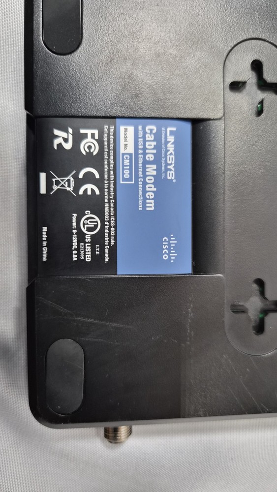 Linksys Cisco - CM100 Internet Cable Modem USB Ethernet 100 Mbps - Tested