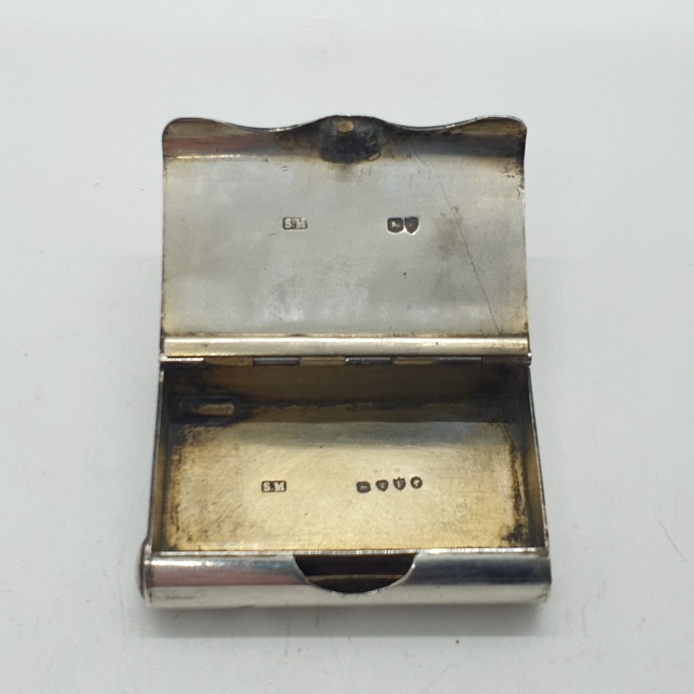 Scarce Solid Silver Book Slow Burn Vesta Case Sampson Mordan & Co 1881
