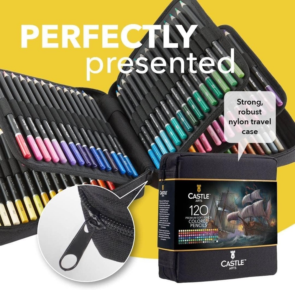Professional Colored Pencils Kit - 120 Count
