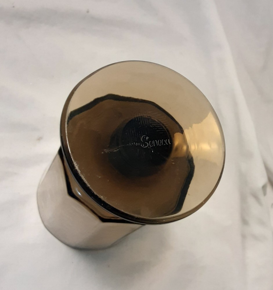 Scenea Smokey Brown pedestal drinking glass