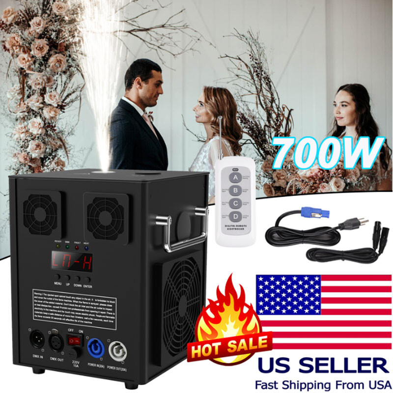 700W Cold Spark Machine Stage Effect DMX Firework Machine DJ Event Party Wedding