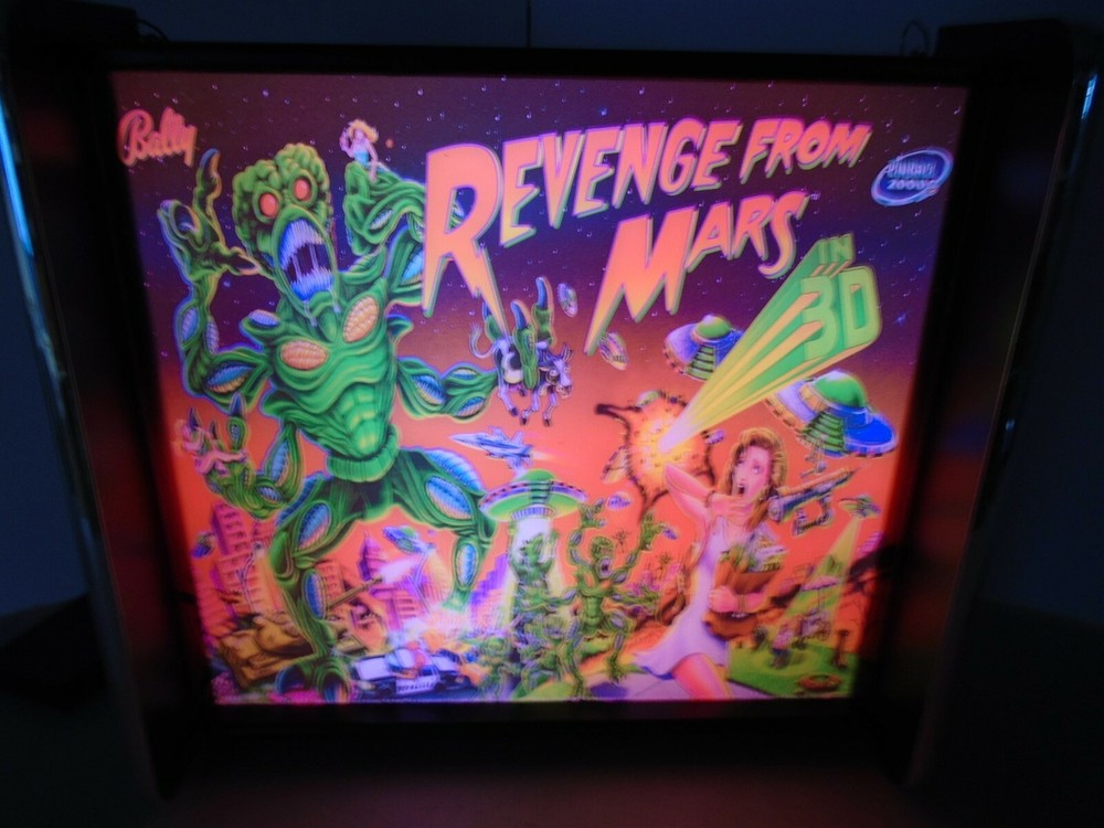Bally Revenge From Mars Pinball Head LED Display light box