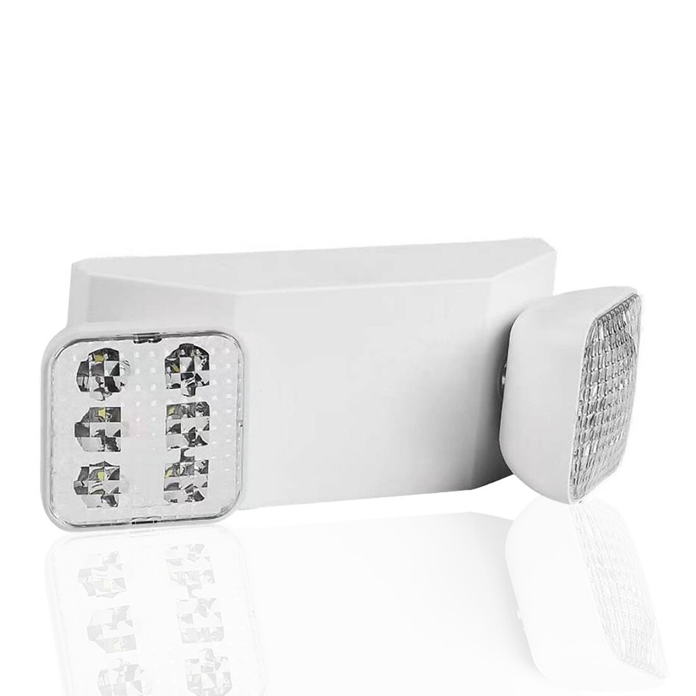 LED Emergency Lights , Exit Sign Light Adjustable Dual Head Battery Back-up UL