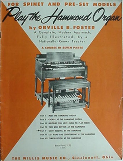 1957 HAMMOND SPINET/PRE-SET ORGAN PLAYING GUIDE - SIGHT READING