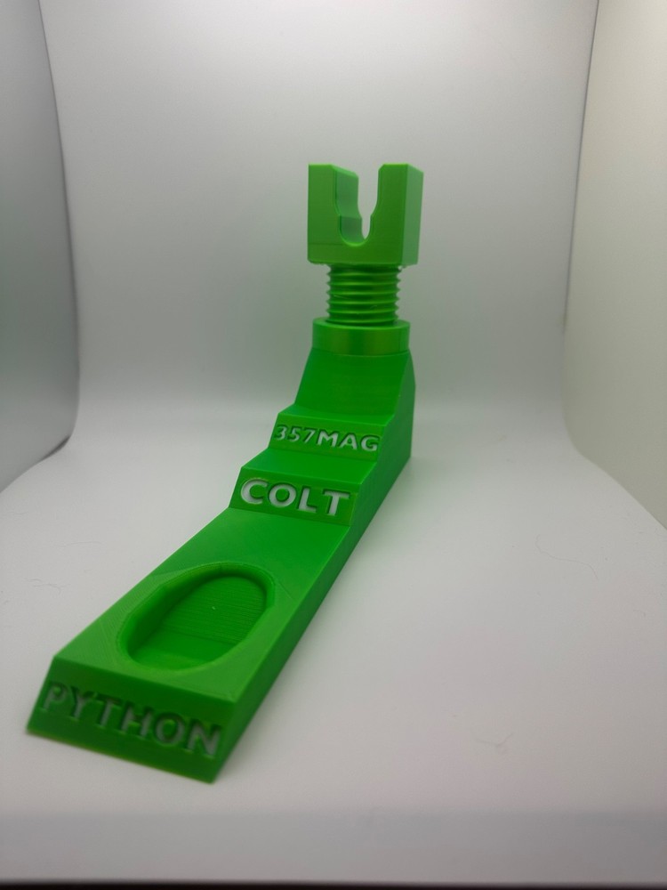 Custom Pistol Stand designed for Colt Python 3D printed safe storage