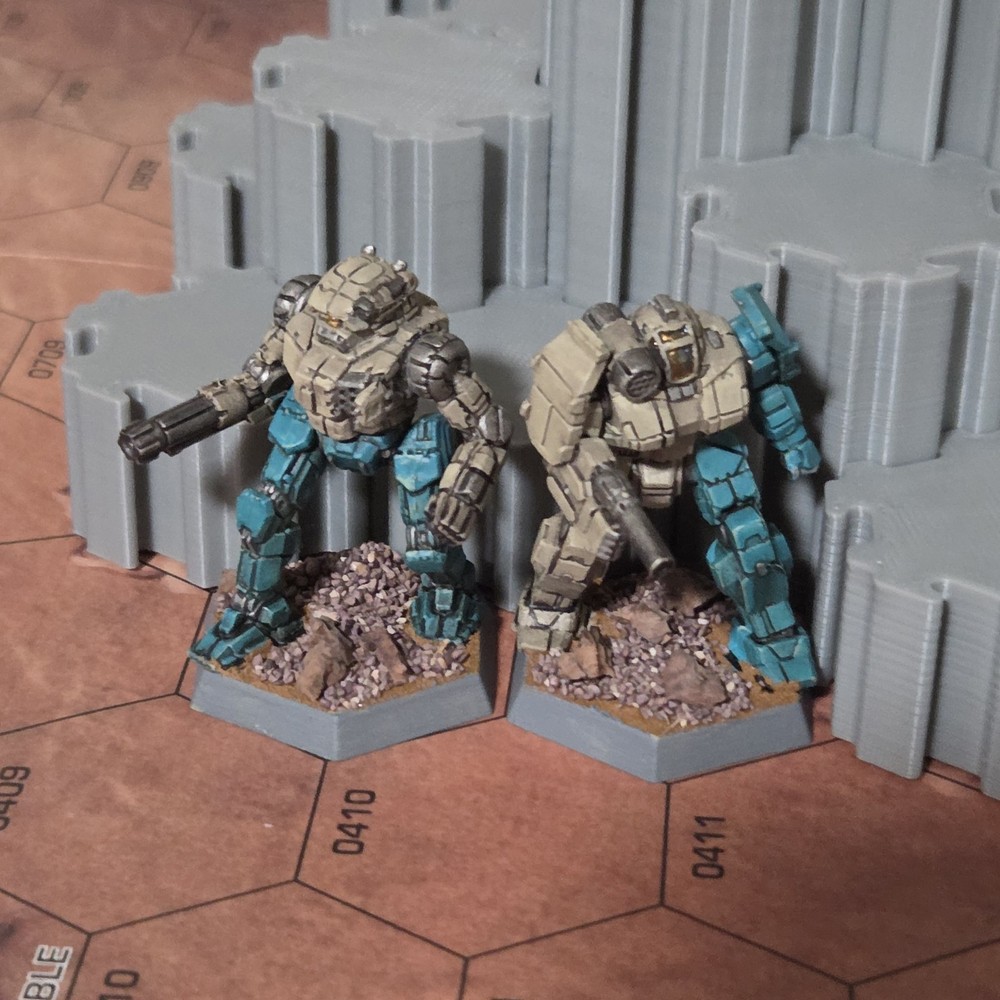 Battletech Barren Lands 1 - 3D Interlocking Terrain