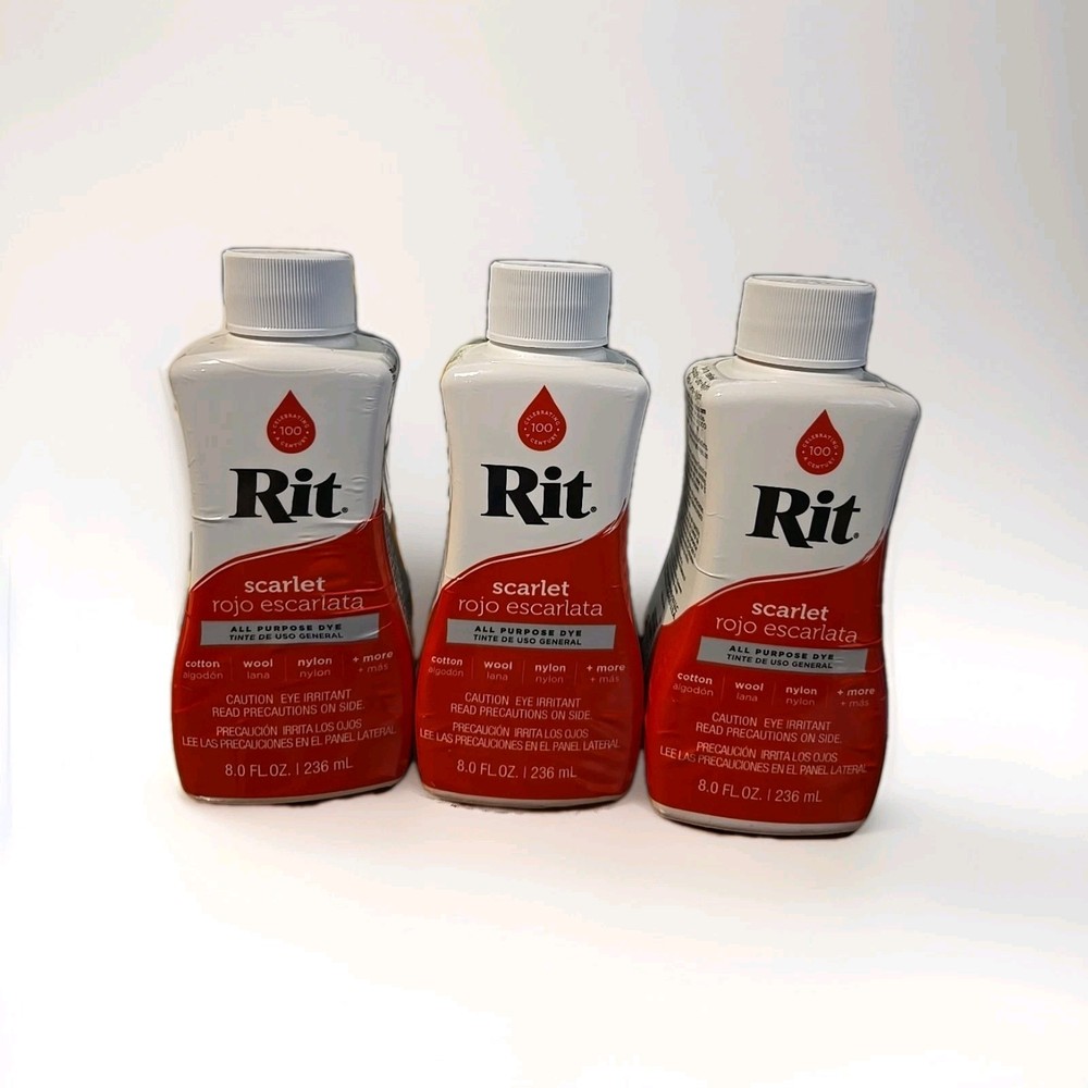 (3 Pack)  All Purpose Liquid Dye, Scarlet, 8 Fl Oz