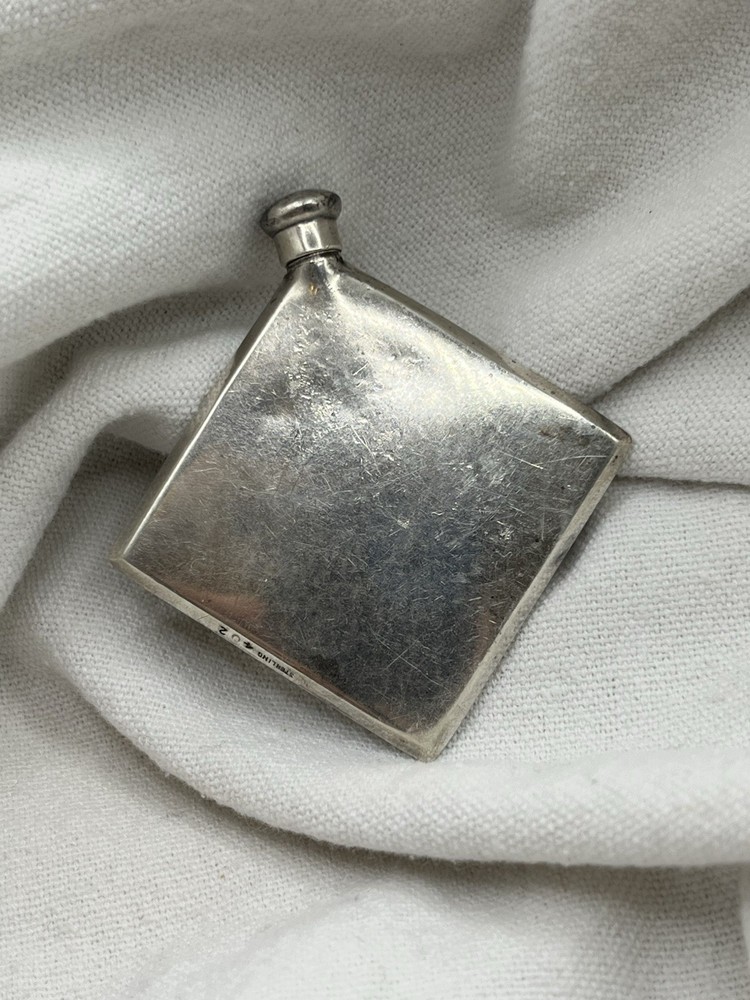 Antique Sterling Silver 925 Monogrammed Perfume/Snuff Box