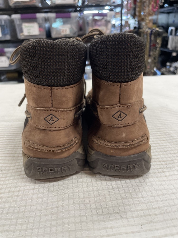 Sperry Lanyard Boots Boys Size 3M Leather Upper