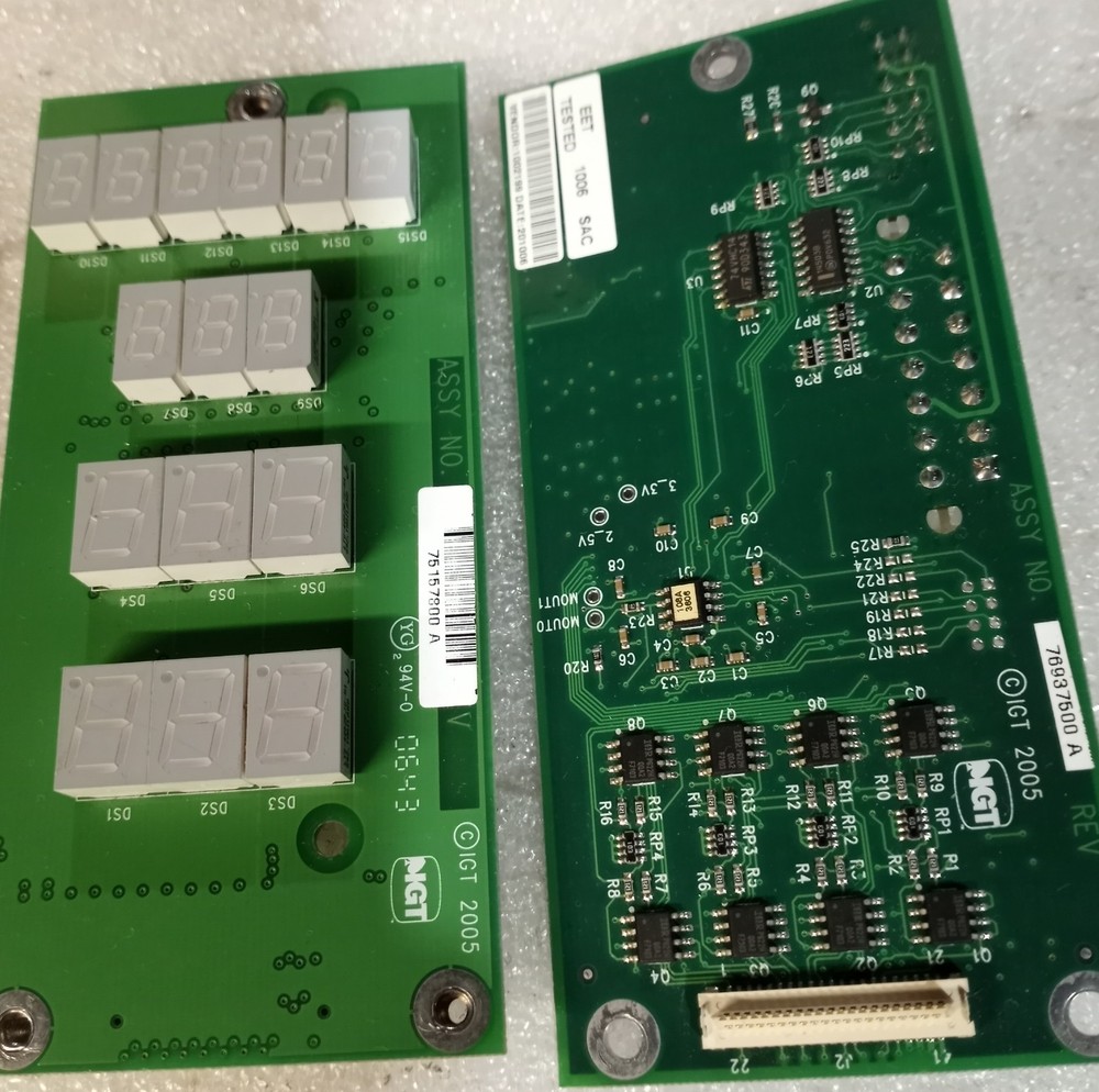 IGT S2000 7 SEGMENT DISPLAY BOARD